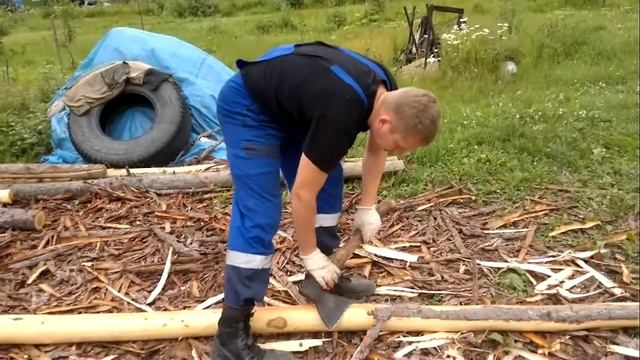 Сарай из брёвен