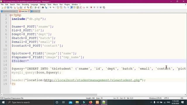 PHP File Upload With View To Folder & MySQL Database смотреть онлайн