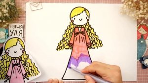 Как нарисовать принцессу РАПУНЦЕЛЬ | Няня Уля - Уроки рисования для детей