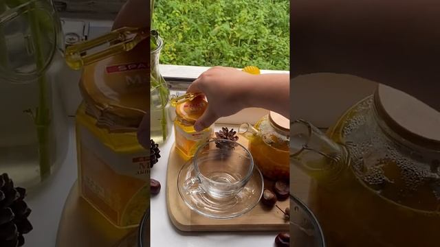 Осенний облепиховый чай в стеклянном чайнике. Покажу рецепт смотреть онлайн