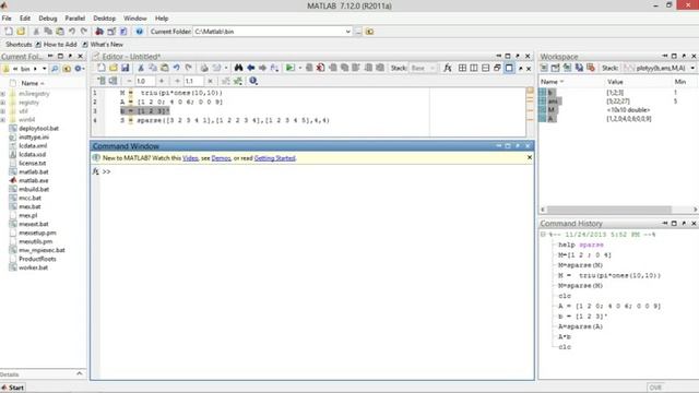 Sparse Matrix Matlab смотреть онлайн