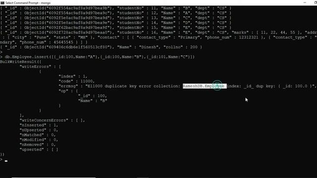 07 mongoDB CRUD operations| Ordered & writeConcern options | Insert Documents part-2 смотреть онлайн