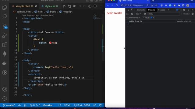 script , noscript and style tags in html смотреть онлайн