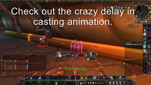 Strange WoW Bug: FROZEN Character Animation.