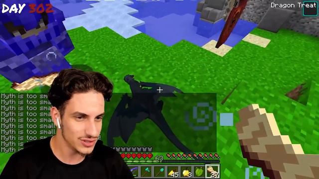 I Survived 500 Days TAMING DRAGONS in HARDCORE Minecraft Movie! смотреть онлайн