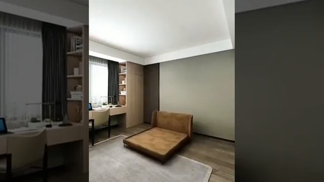 Спальня в прямоугольной комнате смотреть онлайн