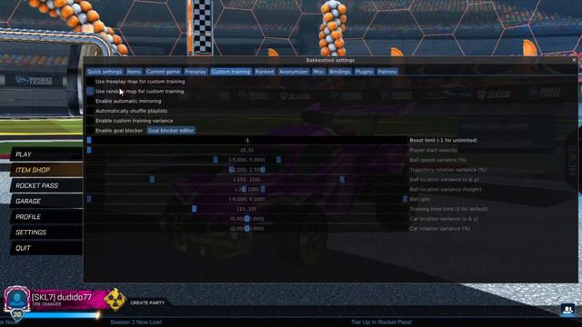 COMO USAR O BAKKESMOD SEM ATRAPALHAR O TREINO PERSONALIZADO NO ROCKET LEAGUE смотреть онлайн