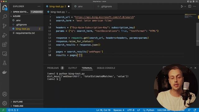 Python & Azure - Searching the Bing API / Scraping Results with BeautifulSoup / Basic Text Cleaning смотреть онлайн