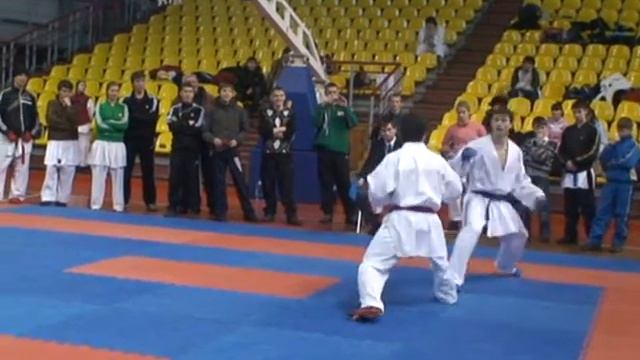 Fragments of karate competitions of Kutuev Rinat / Фрагменты соревнований по карате Кутуева Рината смотреть онлайн