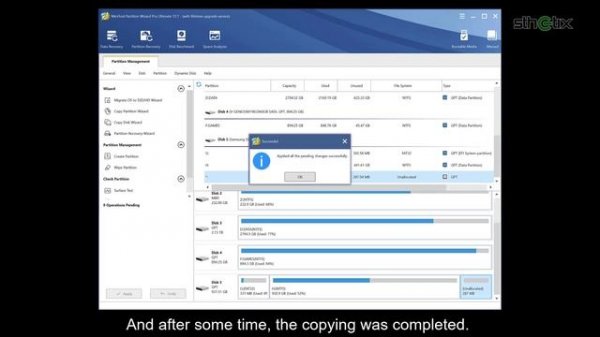 CLONING DISK WITH THE MINITOOL PARTITION WIZARD / SHADOWMAKER
