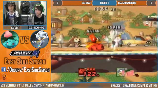 ESS Monthly #11: CatoSat (Ivysaur) VS ESS | Shockbound (Sonic) - Winners Quarters - Project M смотреть онлайн