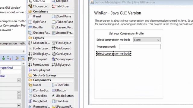 WinRar GUI Program Java (Designing Window Interface) - Fast Tutorial смотреть онлайн