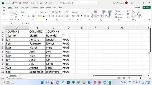 INDEX Function in Excel смотреть онлайн