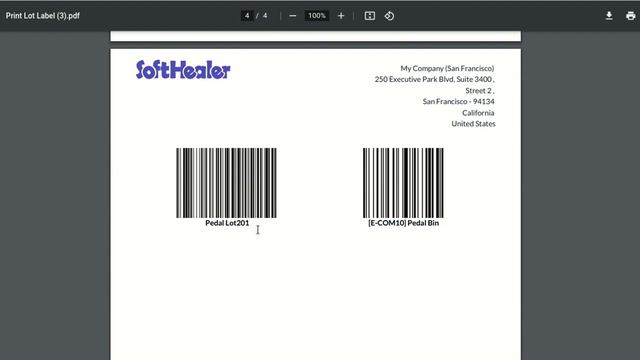 Lot/Serial Number Dynamic Label Odoo смотреть онлайн