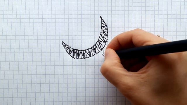 Рисуем простые рисунки #41.Как нарисовать месяц со звездочками -рисунки для девочек в Личный Дневни смотреть онлайн