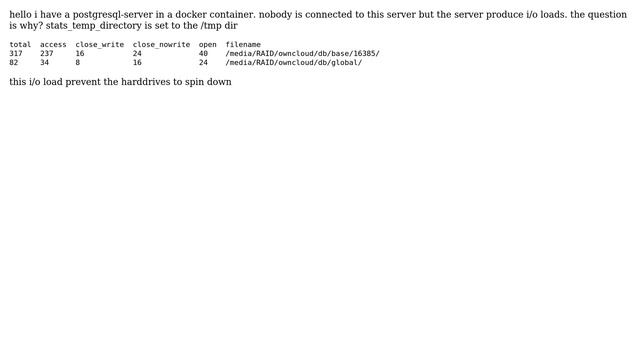 DevOps & SysAdmins: postgresql produce i/o load if nobody is connected смотреть онлайн