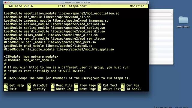 [Lynda.com] PHP & MySQL - Установка на Мак - 10 - Активация PHP смотреть онлайн