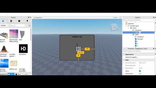 How to make a update log gui in Roblox Studio смотреть онлайн