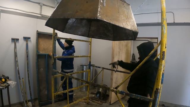 Установка зонта, покраска, тестовый пуск и всякое смотреть онлайн