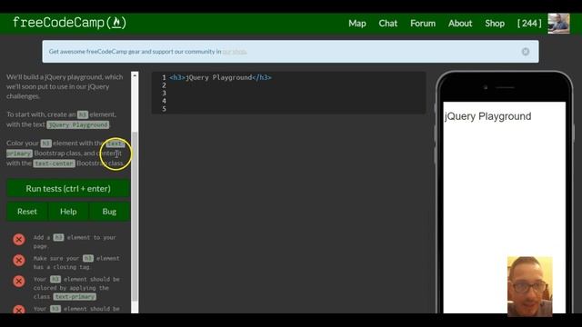 Create a Bootstrap Headline, freeCodeCamp Bootstrap Review, lesson 19 смотреть онлайн