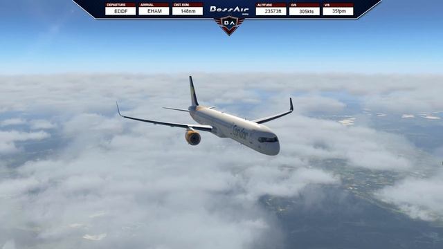 X-Plane 11 | Frankfurt (EDDF) - Amsterdam (EHAM) | FlightFactor 757 | Ortho4XP ▷ Europe Tour ◁ смотреть онлайн