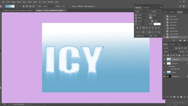 ICY TEXT EFFECT TUTORIAL смотреть онлайн