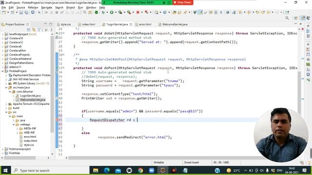 Servlet Collaboration || RequestDispatcher and sendRedirect Live Session || Advance Java Tutorials смотреть онлайн
