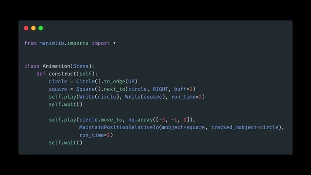 Manim Example | MaintainPositionRelativeTo Animation Effect смотреть онлайн