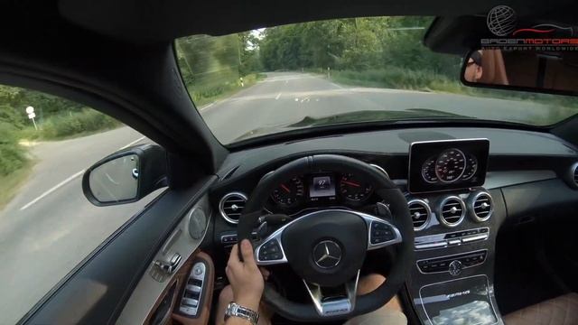 MERCEDES-BENZ C63S AMG POV Test Drive смотреть онлайн