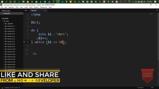PHP Procedural & MySQLi Part 21 : Do while loop in php with best practice | Hindi /Urdu смотреть онлайн