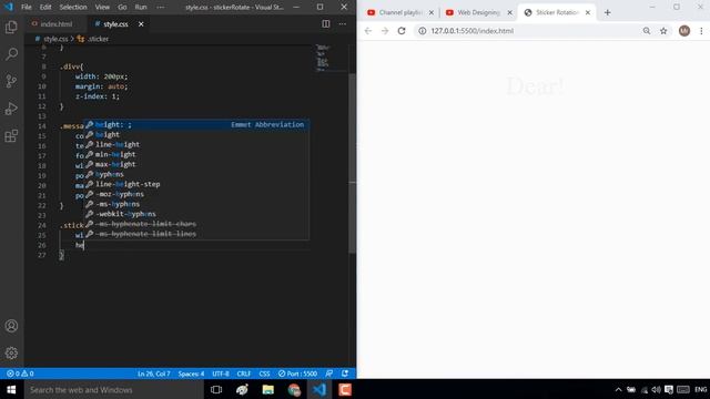 Sticker Rotation Animation Using Html & CSS | CSS Animation Tutorials смотреть онлайн