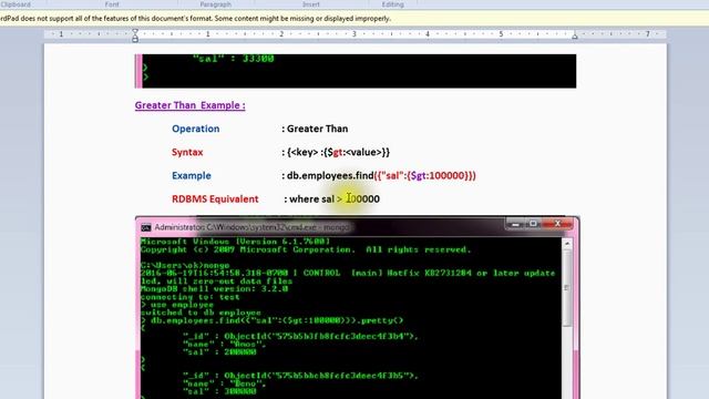 MONGODB FIND $GT GREATERTHAN DEMO смотреть онлайн