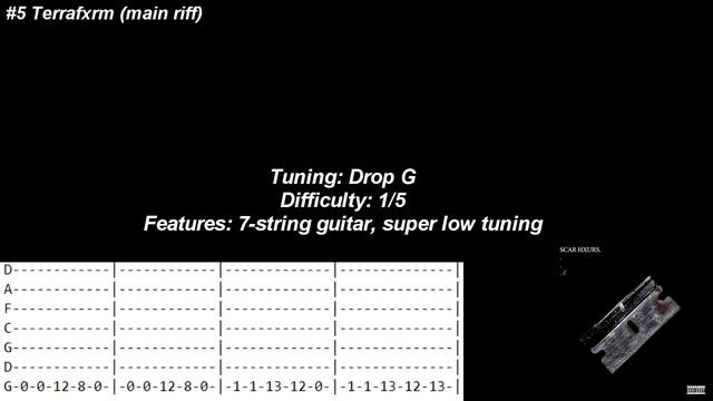 TOP 10 SCARLXRD GUITAR RIFFS (WITH TABS) [part 1]