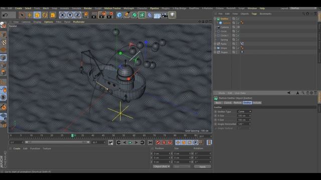 Анимация сцены Cinema 4D смотреть онлайн