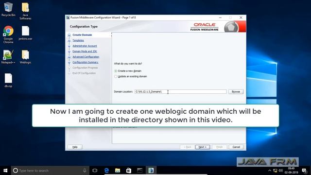 Oracle Weblogic Server 12.1.3 Intallation from Dev Zip Archive on Windows 10 using Oracle JDK 7 смотреть онлайн