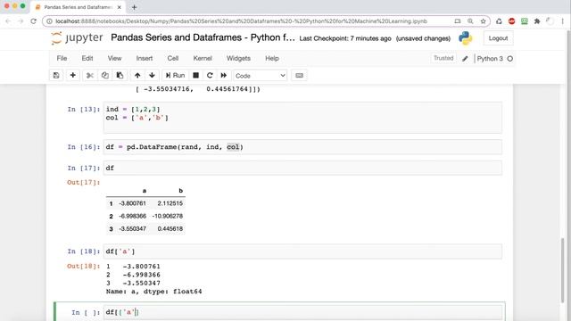 Python Pandas Series and Dataframes: Indexing, Selection, Booleans смотреть онлайн