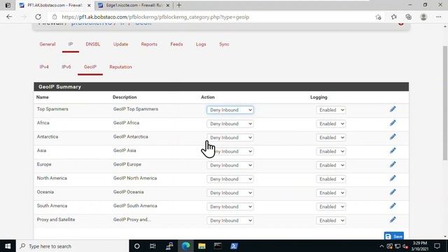 PfSense - PfBlockerNG 3.0 GeoIP (part 4)