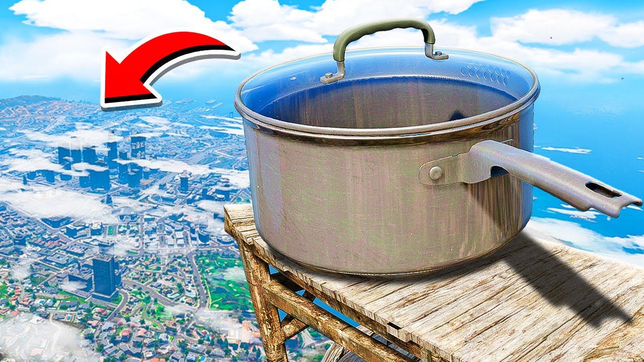 СБРОСИЛ ГИГАНТСКУЮ КАСТРЮЛЮ С ОБРЫВА ГТА 5 МОДЫ МУРКА смотреть онлайн