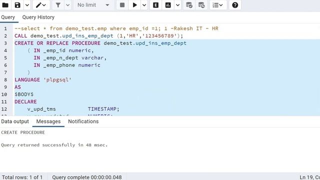 PostgreSQL Stored Procedures | what is procedure in postgreSQL |CALL procedure | Proc Postgres VD#1 смотреть онлайн