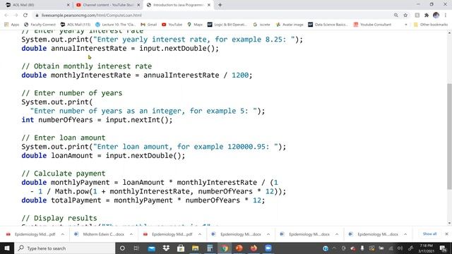 Software Development Process: Java Code to Compute the monthly loan payment. смотреть онлайн