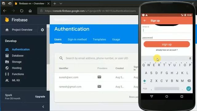 #6 - signing out user in firebase | react native tutorials in hindi смотреть онлайн