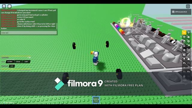 How To Make A Car With Btools! (Roblox)