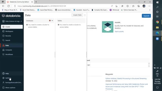 HOW TO ENABLE DBFS TAB IN DATABRICKS COMMUNITY EDITION | DBFS TAB, DBFS TAB IN DATABICKS #databrick смотреть онлайн