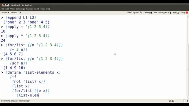 racket recursion video 2/4 --- for/list recursion смотреть онлайн