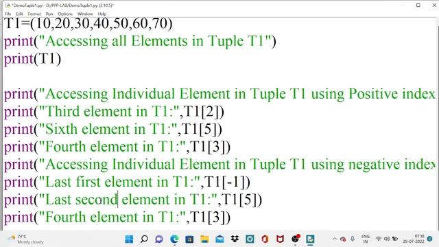 Python Tuple Introduction смотреть онлайн
