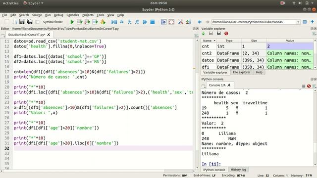 Búsquedas, correlaciones y gráficas |Información estudiantes| Pandas| Python | Parte 2 смотреть онлайн