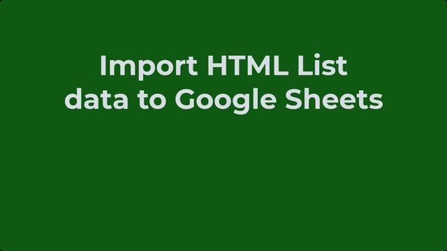 How to import data from websites to Google Sheets смотреть онлайн