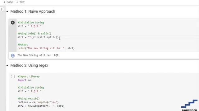 Python | Remove spaces from a string-using Naive Approach смотреть онлайн
