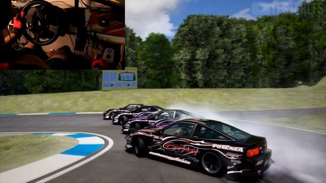 TANDEM Drifting w/ 350hp Nissan 180SX at Mobara | Assetto Corsa [VR] Gameplay смотреть онлайн