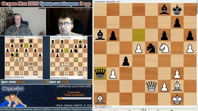 Шахматы ♛ Гранд-швейцарка! Остров Мэн 2019 ?? 2 тур ? С. Шипов, Д. Филимонов смотреть онлайн